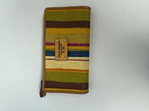 Relic Brand Collection Est. 1992 Multi-Color Striped Canvas and Leather Wallet